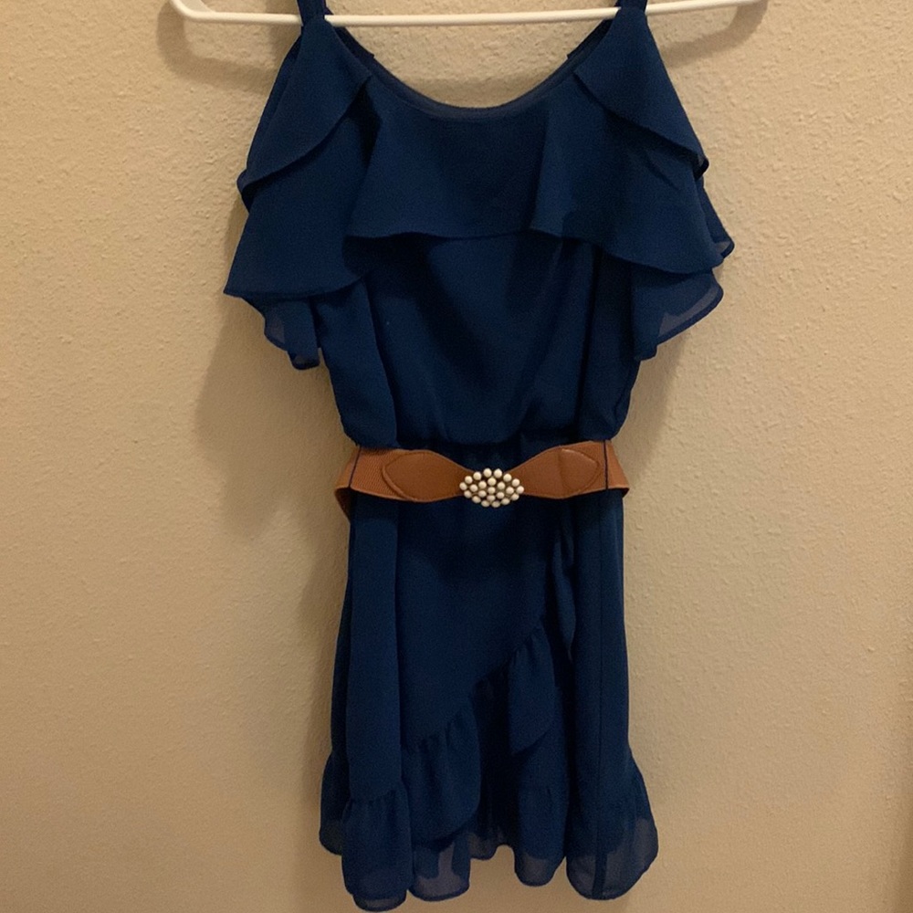 Navy blue formal girls dress